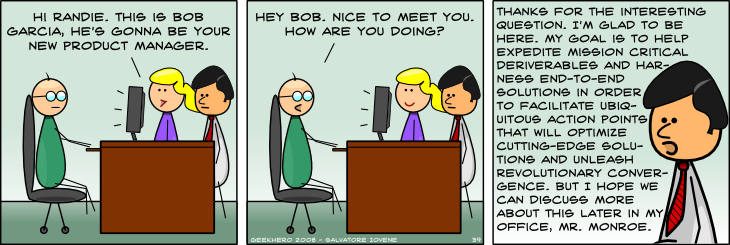 Geek Hero Comic – A webcomic for geeks: Bob The Manager