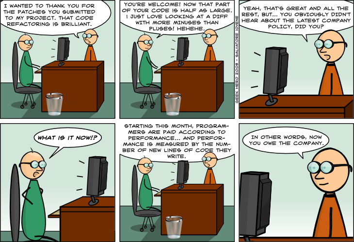 Geek Hero Comic – A webcomic for geeks: Programmers Salary Policy