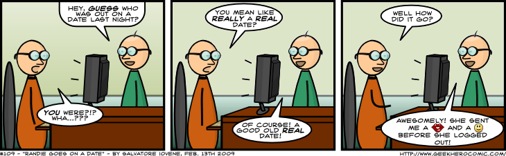 Geek Hero Comic – A webcomic for geeks: Randie goes on a date