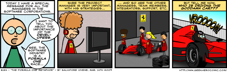 Geek Hero Comic – A webcomic for geeks: Saturday Special: The Formula One Metaphor