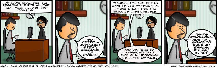 Geek Hero Comic – A webcomic for geeks: Email Client For Project Managers