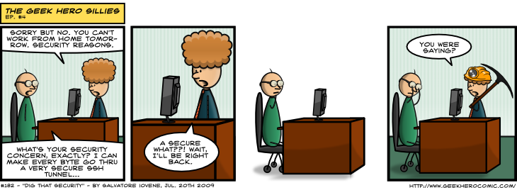 Geek Hero Comic – A webcomic for geeks: Dig That Security