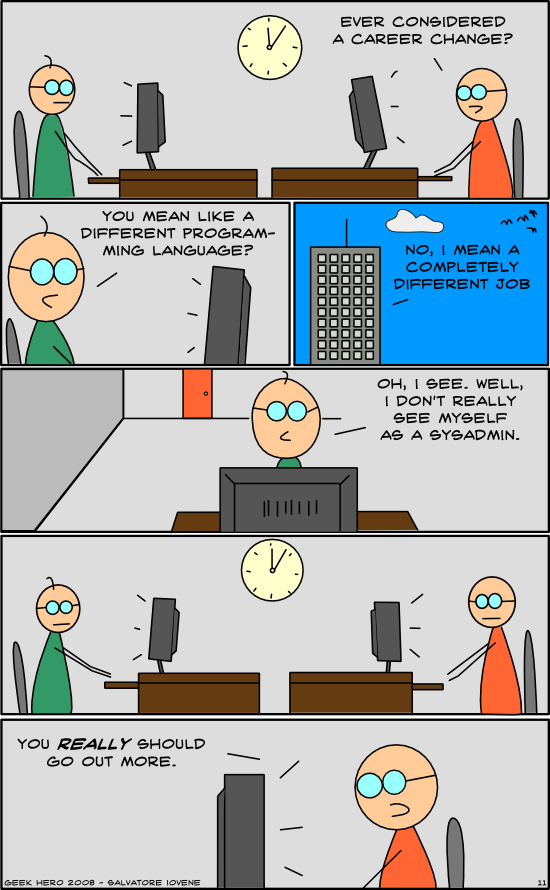 Geek Hero Comic – A webcomic for geeks: Career change