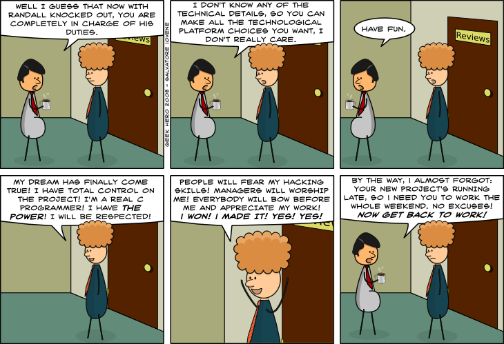 Geek Hero Comic – A webcomic for geeks: Delusions Of A New Programmer