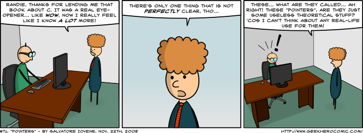 Pointers Geek Hero Comic – A webcomic for geeks: Pointers