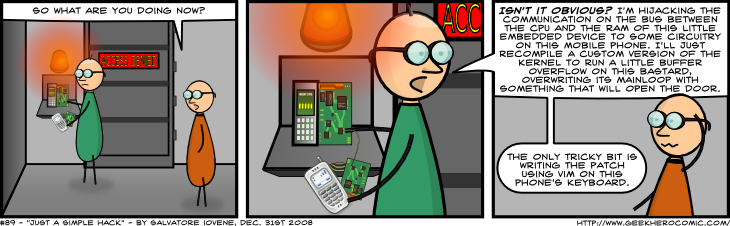 Geek Hero Comic – A webcomic for geeks: Just A Simple Hack