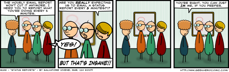 Geek Hero Comic – A webcomic for geeks: Status Reports