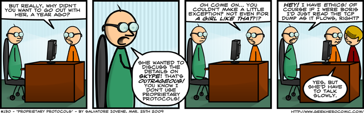 Geek Hero Comic – A webcomic for geeks: Proprietary Protocols
