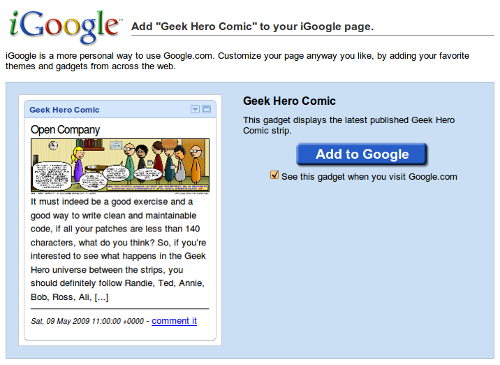 GHC iGoogle gadget